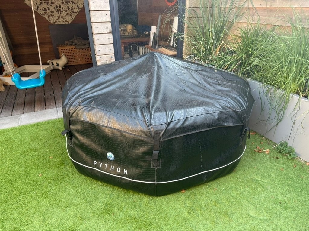 Opblaasbare Jacuzzi Python met afdekzeil - 180cm diameter, Tuin en Terras, Bubbelbaden en Hottubs, Ophalen, Gebruikt, Filter, Opblaasbaar