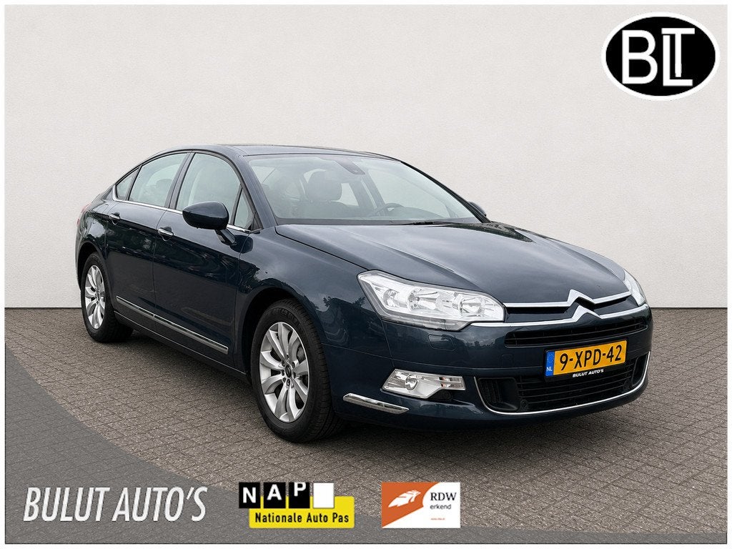 Citroen C5 1.6 THP Collection LEER* AUTOMAAT* NETTE AUTO !, Auto's, Citroën, Euro 5, 1490 kg, Gebruikt, Zwart