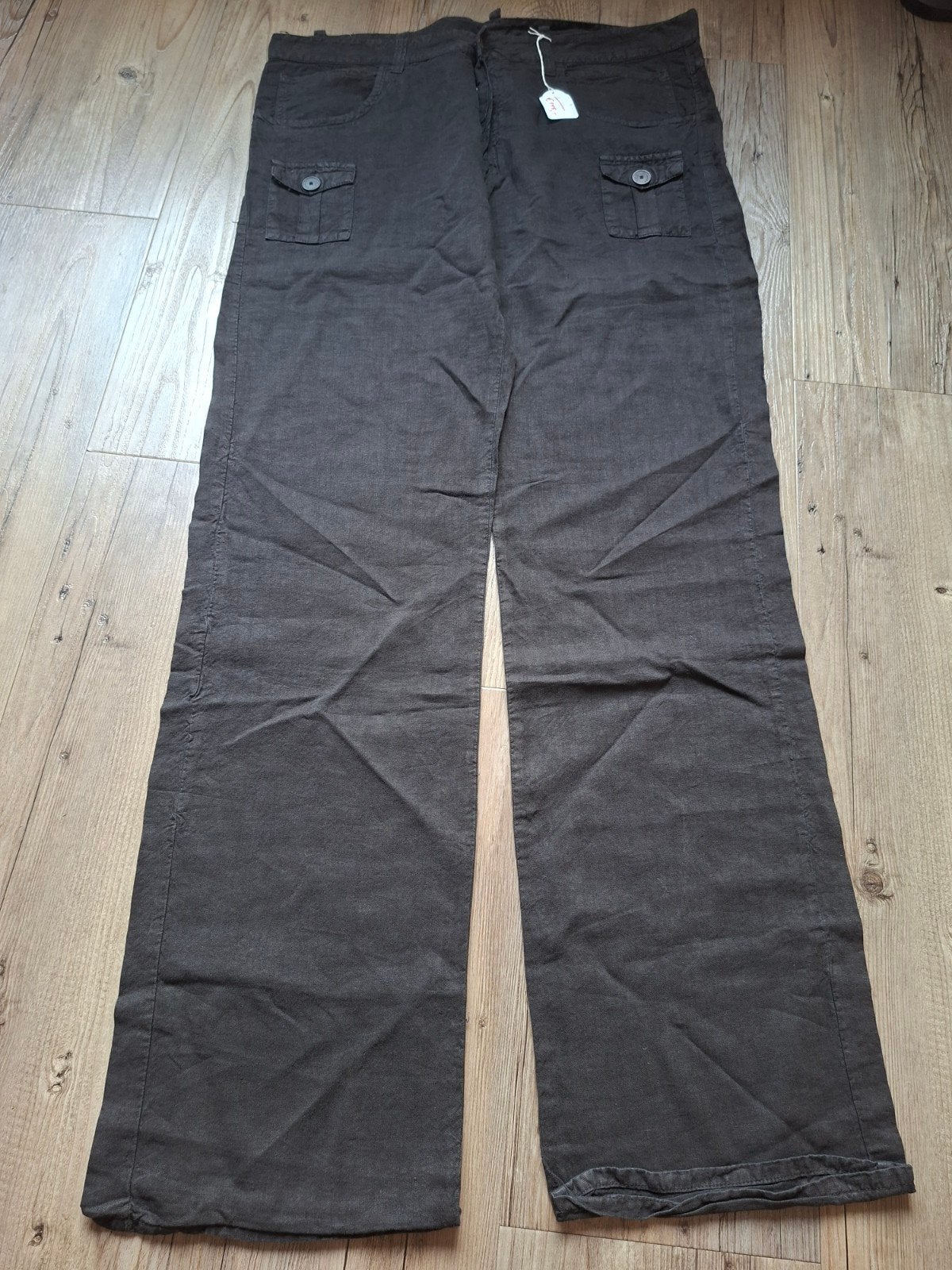 ICEBERG linnen broek W40 L36, Zwart, Ophalen of Verzenden, Iceberg, Maat 56/58 (XL)