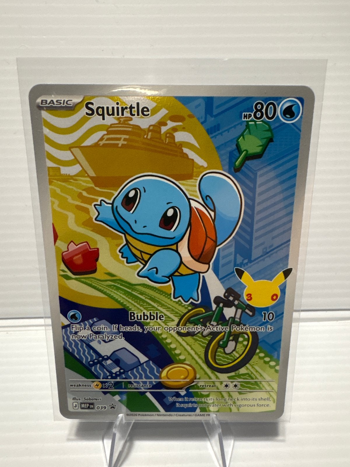 Squirtle 039 First Partner Promo Pokémon Kaart NM, Ophalen of Verzenden, Zo goed als nieuw, Losse kaart