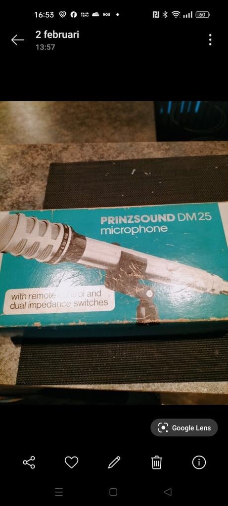 Prinzsound DM 25 Microfoon met kabel en doos, Ophalen, Gebruikt, Overige typen