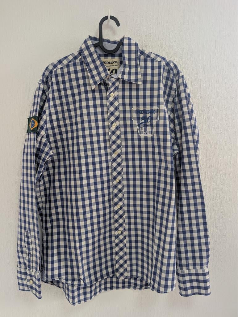 McGregor overhemd Ayrton Senna Tribute Collection maat L, Kleding | Heren, Overhemden, Gedragen, Blauw, Ophalen of Verzenden