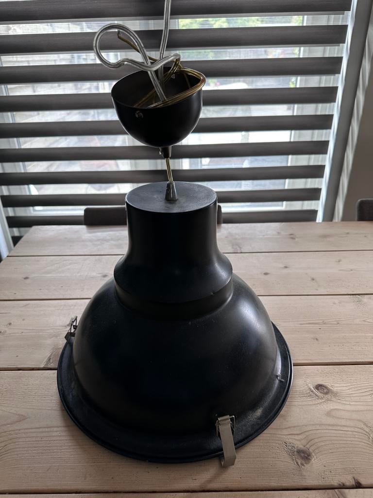 Grote scheepslamp zwart, Huis en Inrichting, Lampen | Hanglampen, Ophalen of Verzenden, Zo goed als nieuw, Minder dan 50 cm