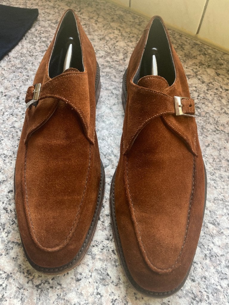 CHEANEY  suede monk, Bruin, Cheaney, Ophalen of Verzenden, Gespschoenen