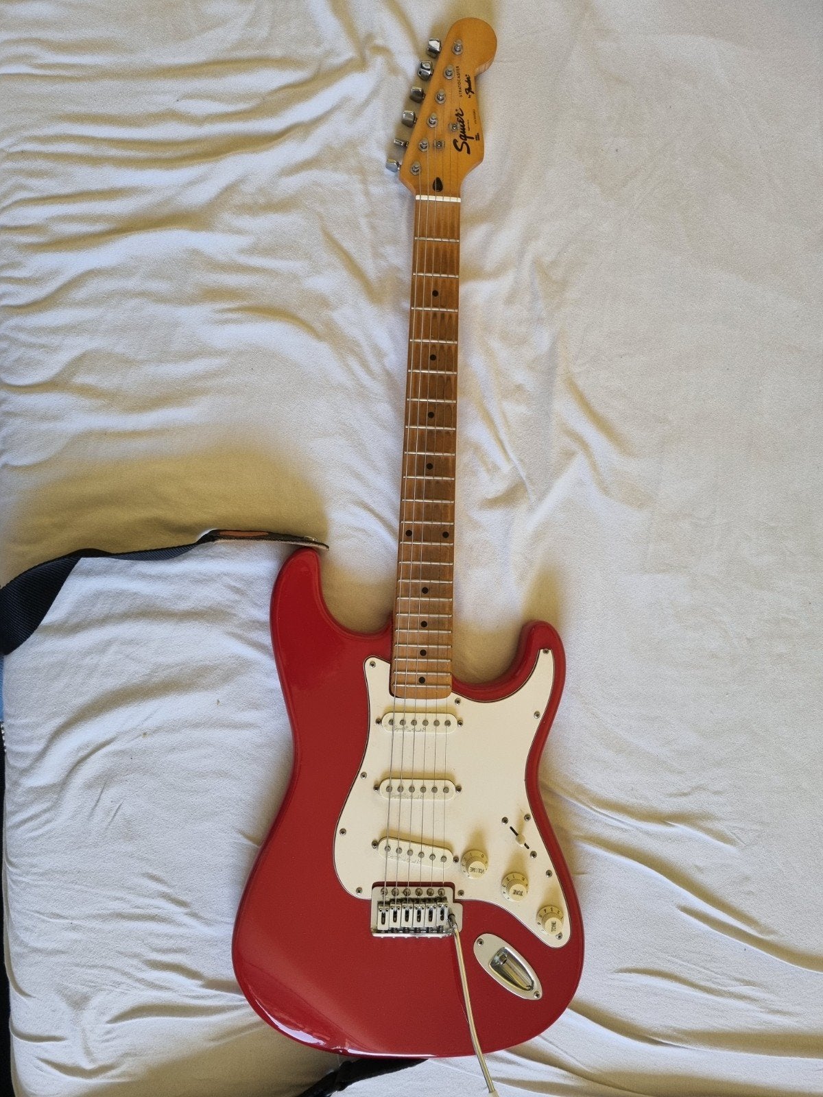 Squier Stratocaster, Muziek en Instrumenten, Ophalen of Verzenden, Gebruikt, Solid body, Overige merken