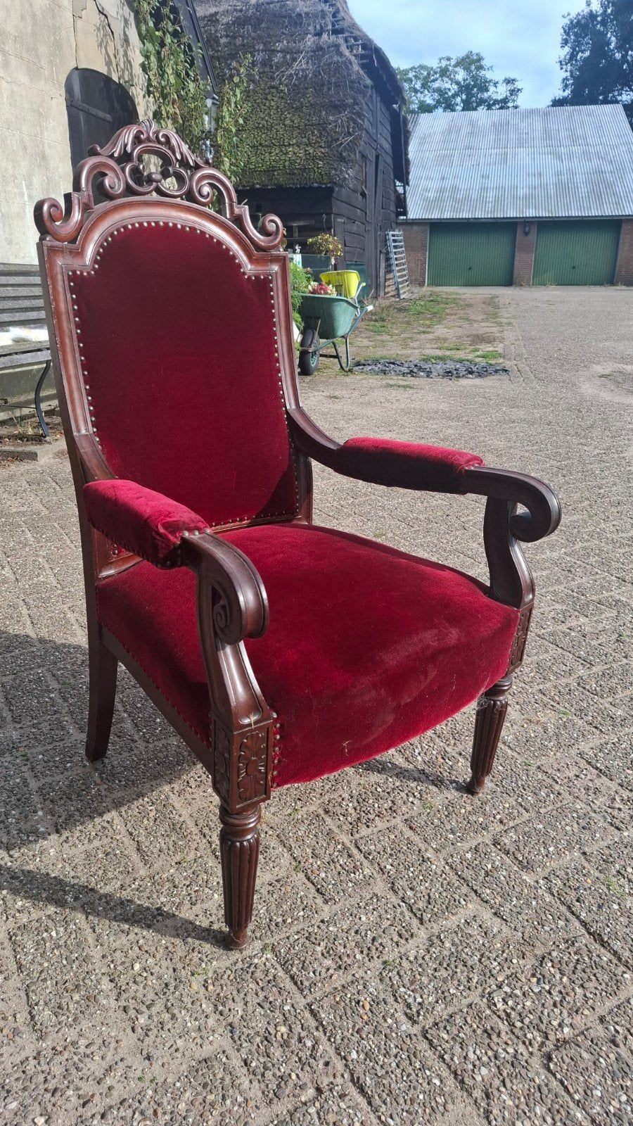 antieke stoel, Ophalen