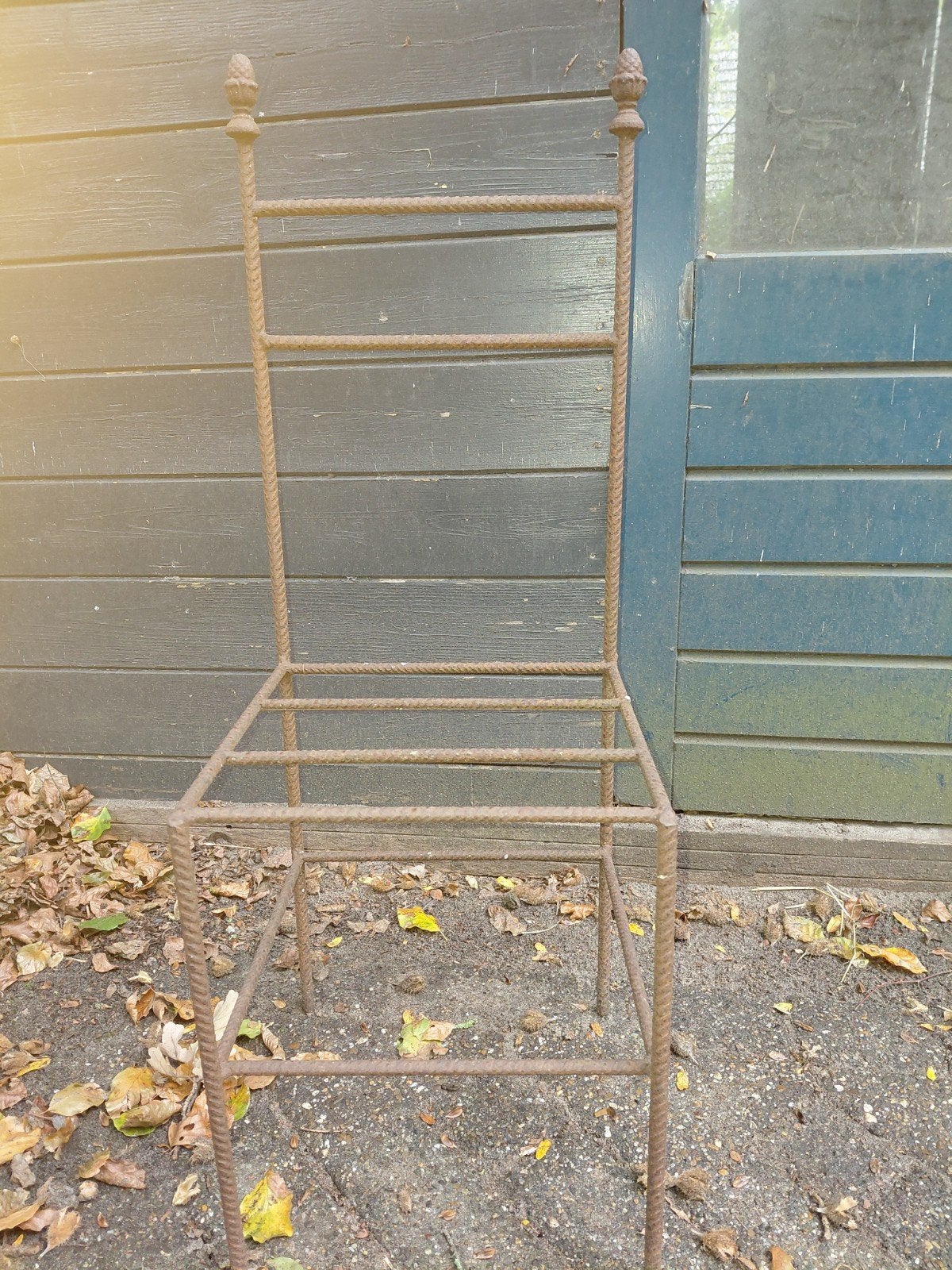 Brocante ijzeren decoratie stoeltje!, Ophalen, Gebruikt, Metaal