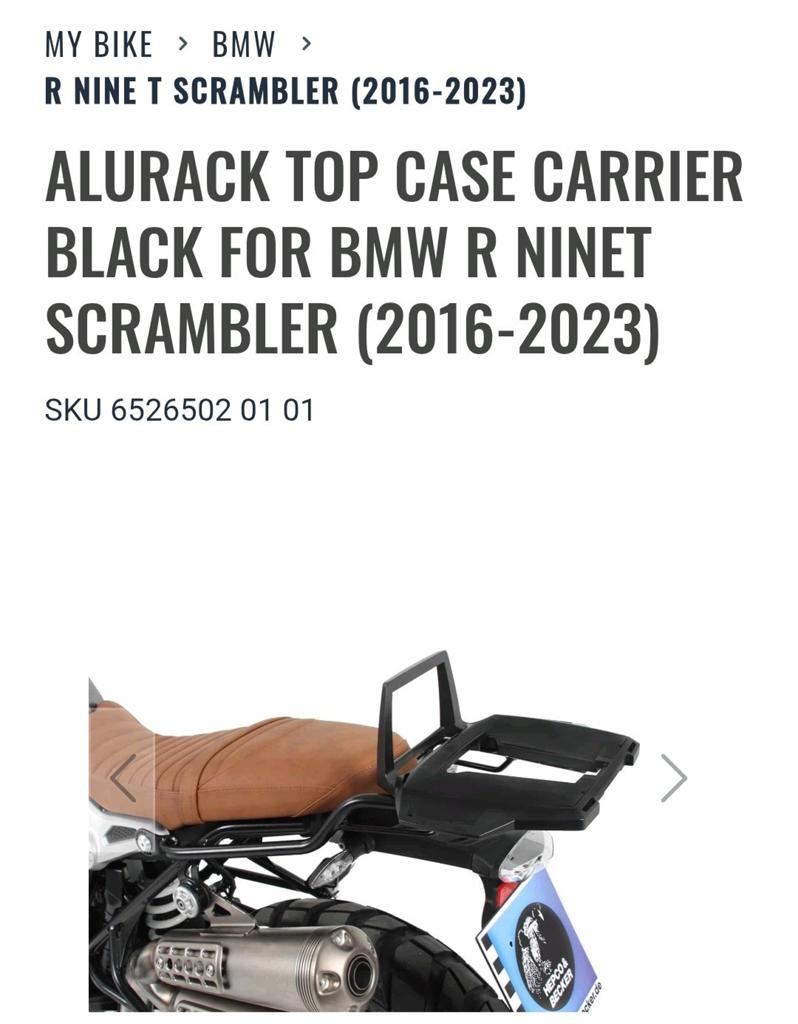 Hepco & Becker Alurack voor BMW R Nine T Scrambler, Motoren, Ophalen of Verzenden, Gebruikt
