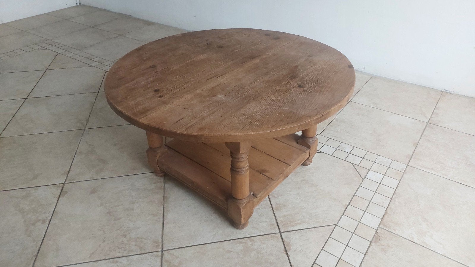 grenen salontafel, 50 – 75, Gebruikt, 50 tot 100 cm, Rond