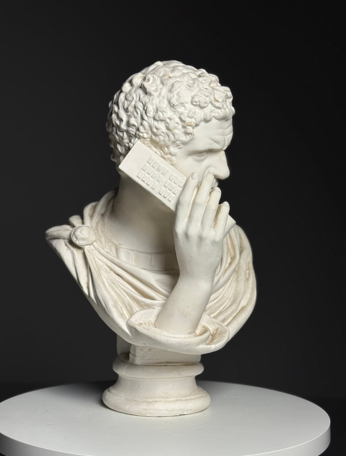 Borstbeeld caracalla gips, Ophalen, Zo goed als nieuw