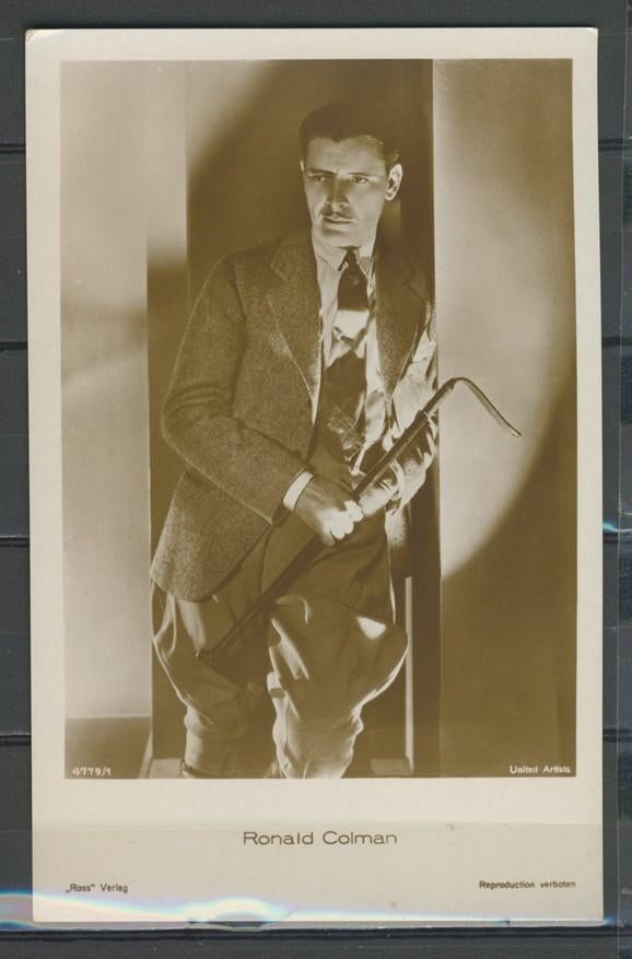 Ronald Colman Filmster Ross 4779/2 Foto-Ansichtkaart M-107, Ophalen of Verzenden, 1920 tot 1940, Ongelopen, Sterren en Beroemdheden