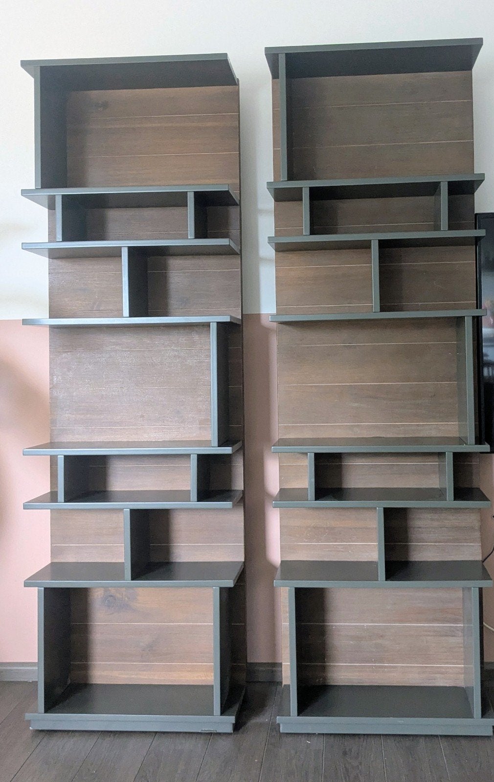 Mooie eigentijdse vakkenkasten Xooon bruin -taupe, Ophalen, Zo goed als nieuw, Minder dan 150 cm, 150 tot 200 cm