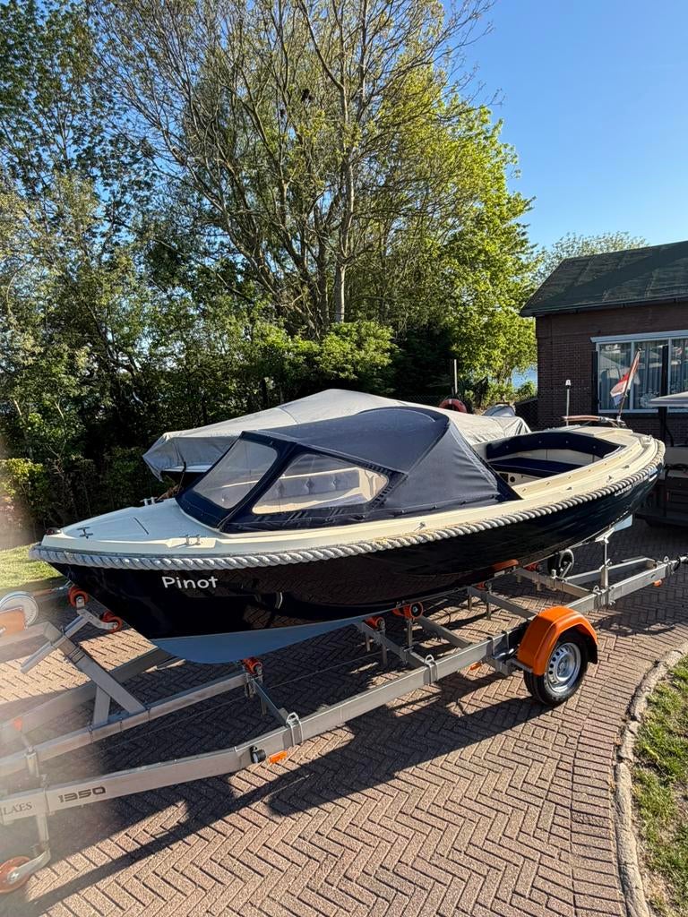 Clever viking 575 mariner 15pk 4takt helmstok koopje €7750,-, Ophalen, 10 tot 30 pk, Zo goed als nieuw, 3 tot 6 meter