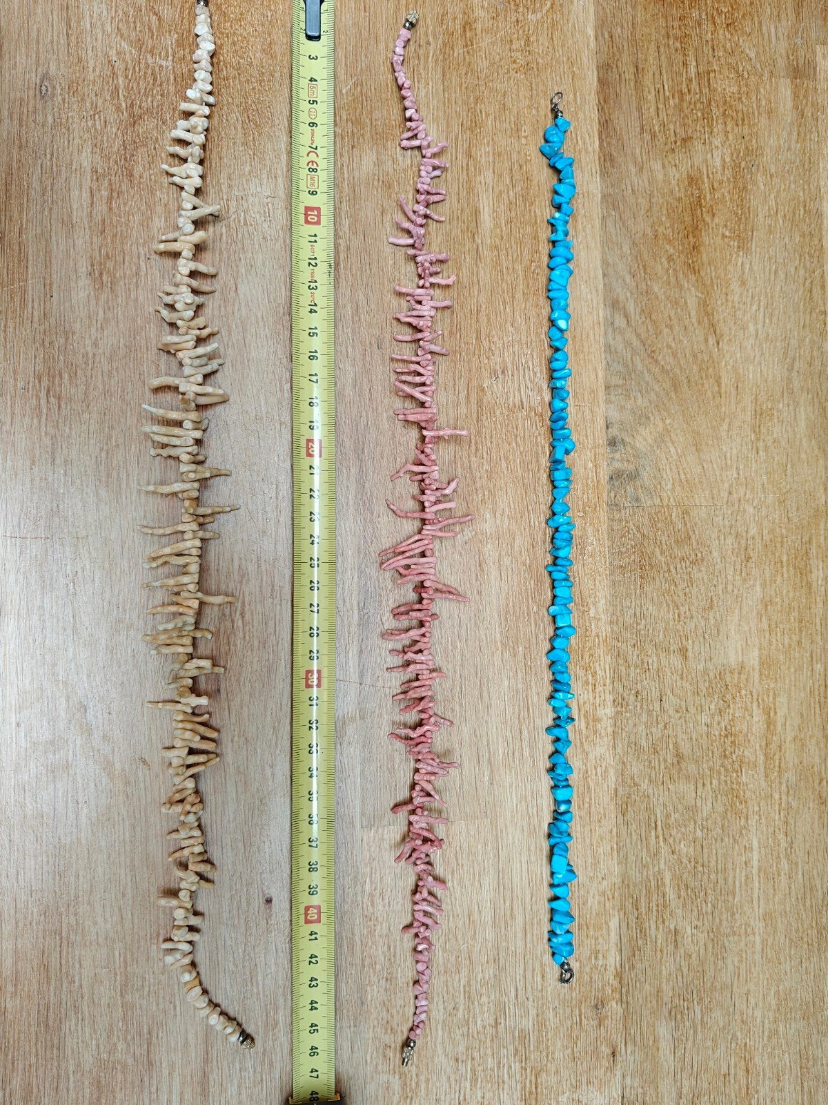 Bliedkoraal ketting en lapis lazuli, Ophalen of Verzenden, Overige materialen, Ketting
