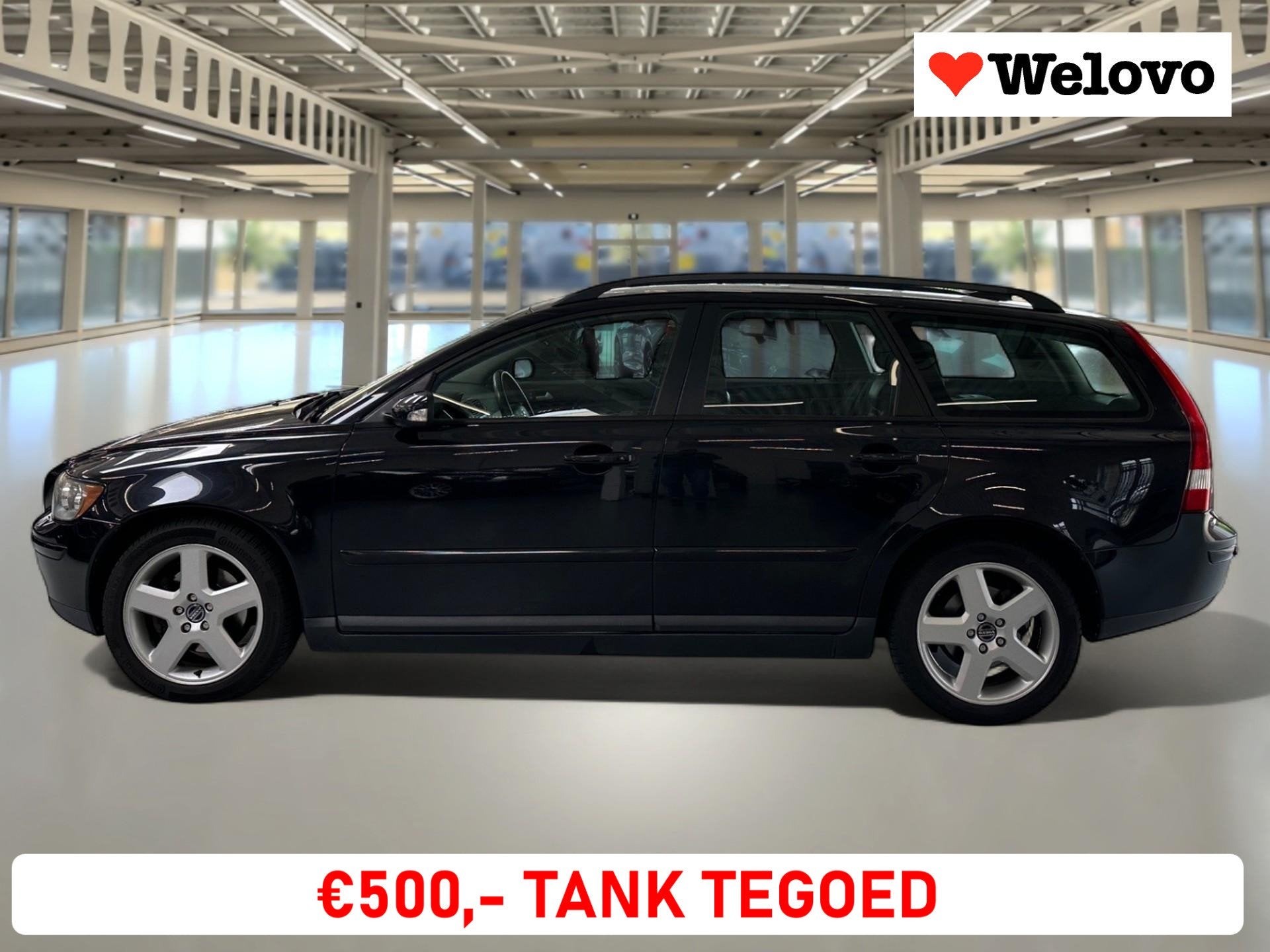 Volvo V50 2.4 Garantie, Leder, verwarmde stoelen automaat, g, Stof, Gebruikt, Zwart, 700 kg