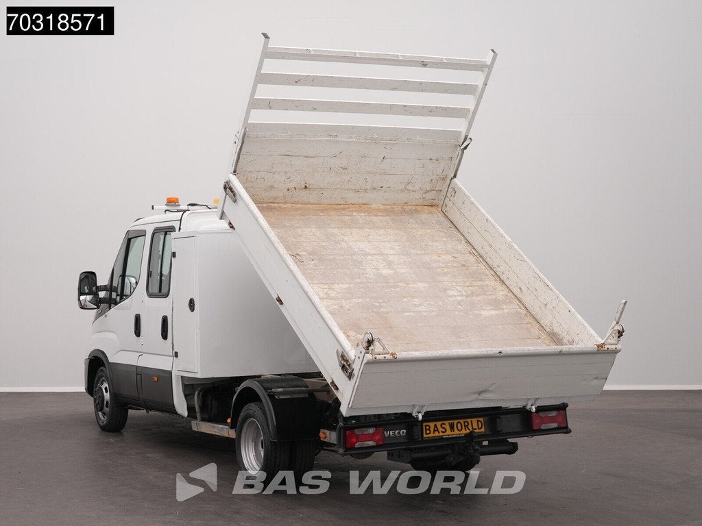 Iveco Daily 35C14 Open Laadbak Dubbel Cabine 3,5t Trekhaak D, Auto's, Bestelauto's, Stof, Euro 6, Iveco, Wit