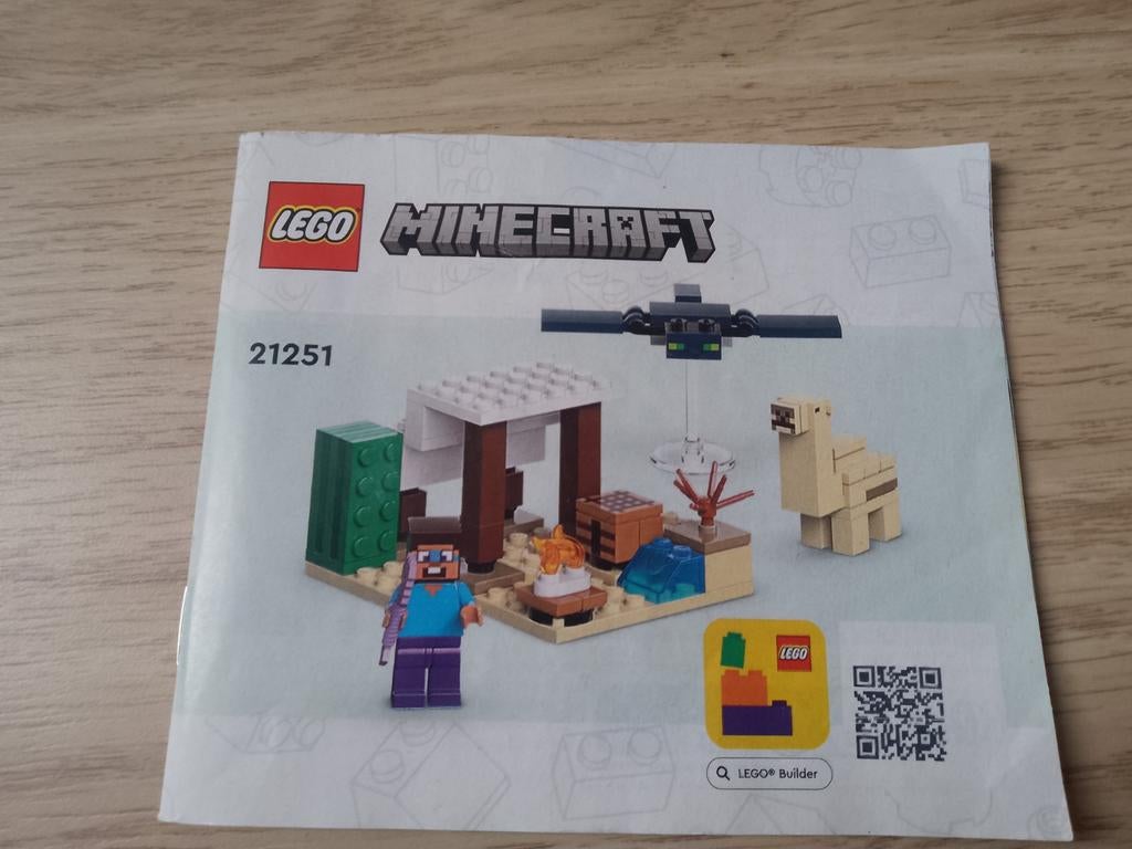 Lego Minecraft 21251 Steve's Woestijn Expeditie, Verzenden, Minecraft, Lego, Zo goed als nieuw