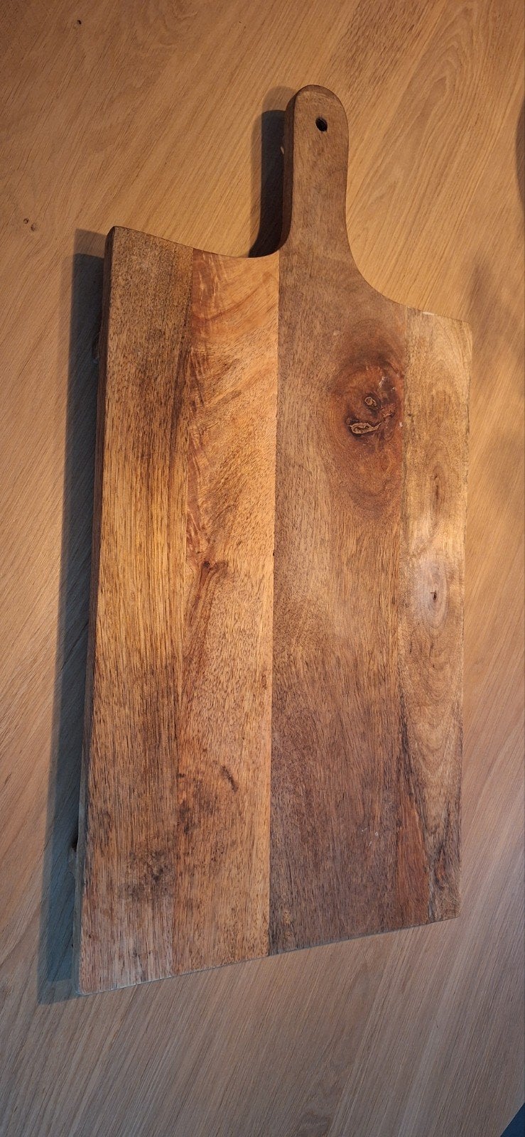 Houten snij- of serveerplank met handvat, Gebruikt, Hout, Snij-/serveerplank, Ophalen of Verzenden