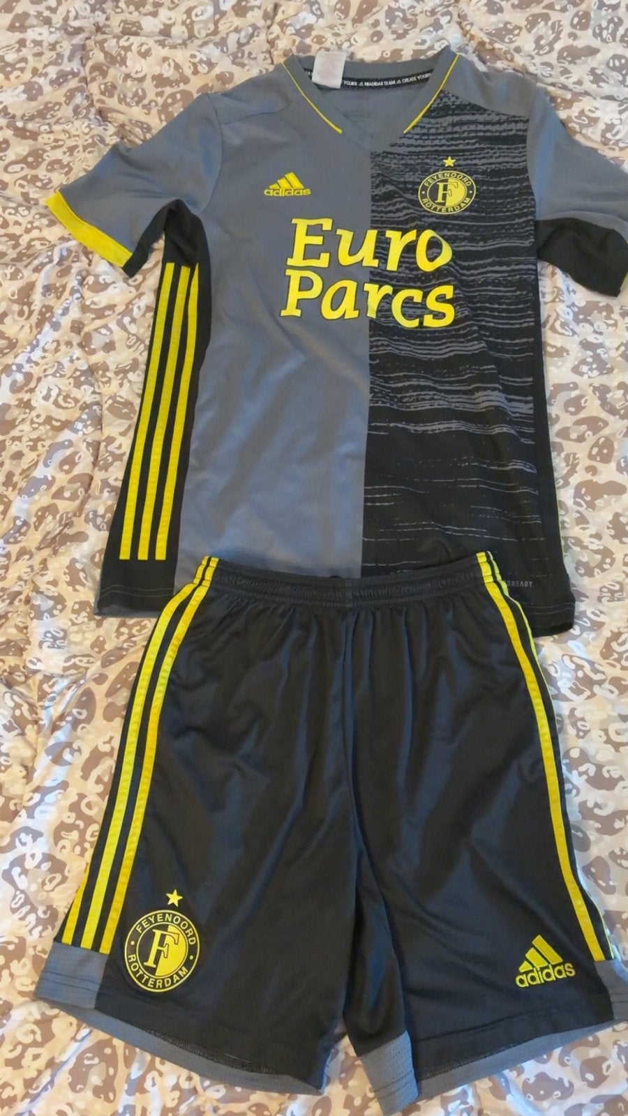 Feyenoord tenue (shirt en broekje) - Maat 176, Overige maten, Ophalen of Verzenden, Zo goed als nieuw, Voetbal