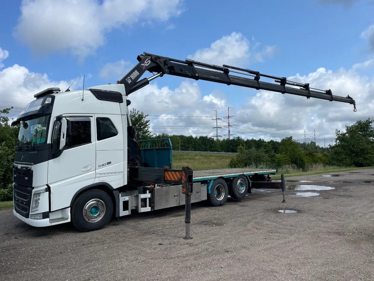 Volvo FH 13.540 FH 540 with hiab 477 e6 with remote, Automaat, Euro 6, Wit, Bedrijf