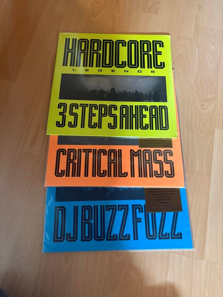3 Hardcore Legends LP's - Nieuw in folie, Cd's en Dvd's, Vinyl | Dance en House, Nieuw in verpakking, Techno of Trance, 12 inch