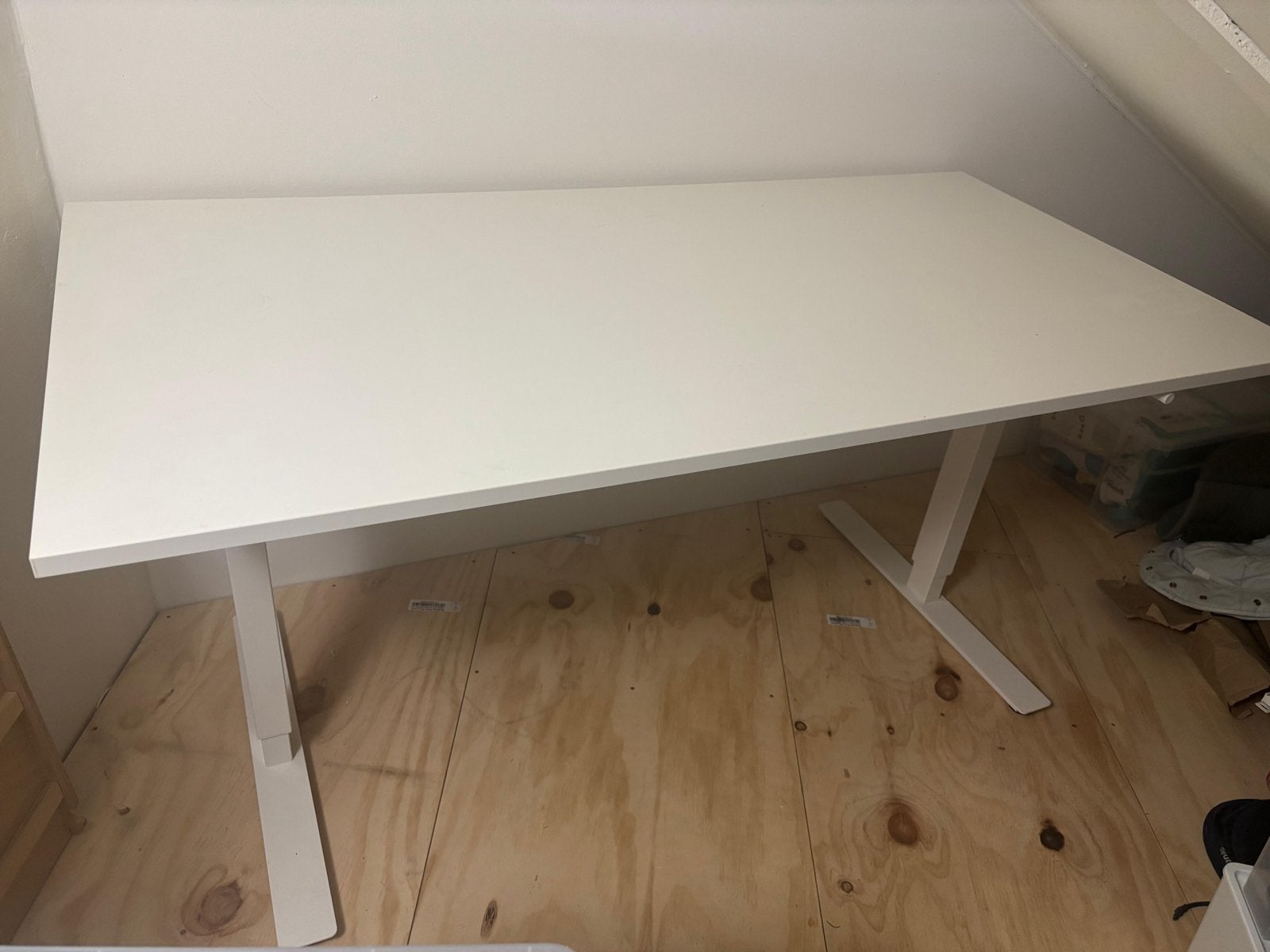 IKEA Skarsta zit-sta bureau 160x80 cm wit, Huis en Inrichting, Ophalen, 160 cm, Gebruikt, IKEA