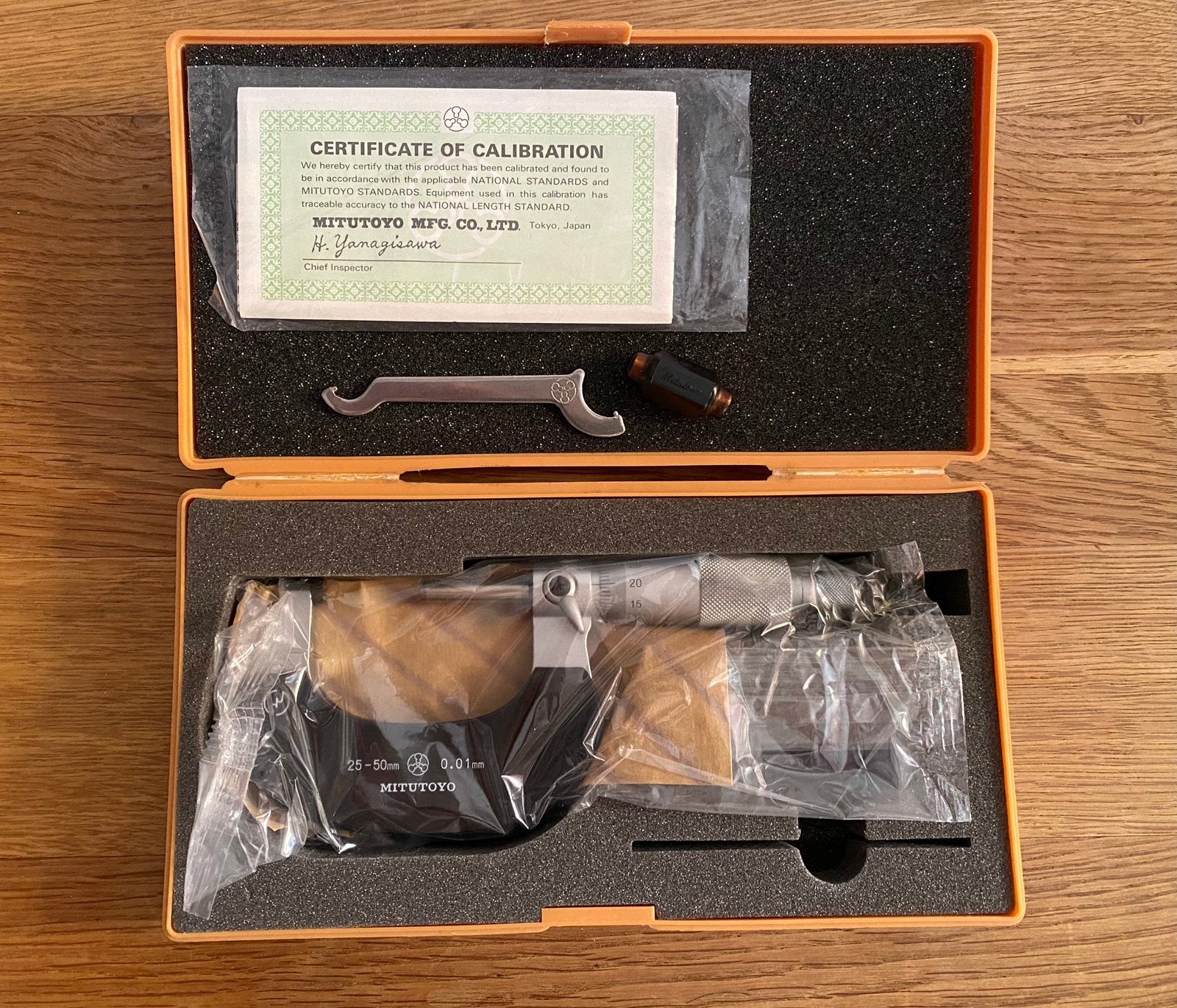 Mitutoyo 102-218 buiten micrometer 25-50 mm - NIEUW, Ophalen, Nieuw, Overige meters