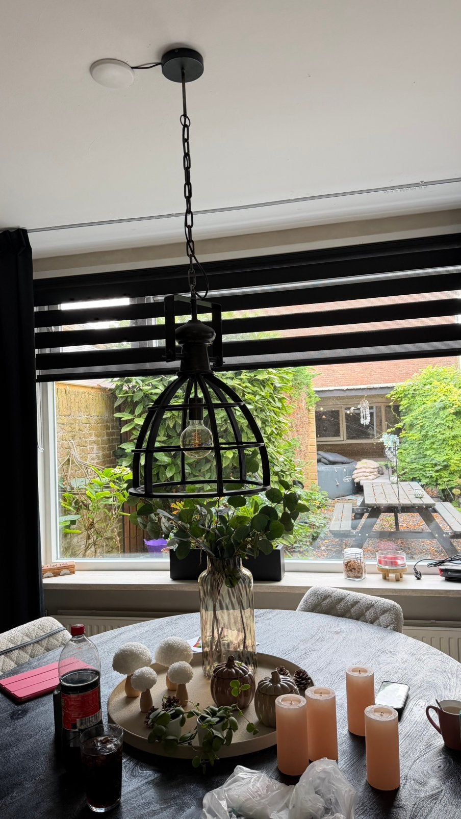 Stoere industriële hanglamp – zwart metaal, Ophalen, Gebruikt, Metaal