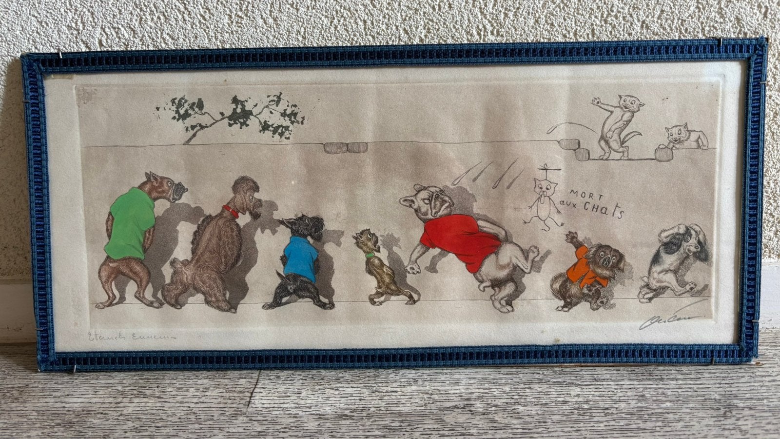 Kunst Arthur Boris O'Klein - Sus aux curieux, Ophalen of Verzenden, Tekening, Potloodtekening