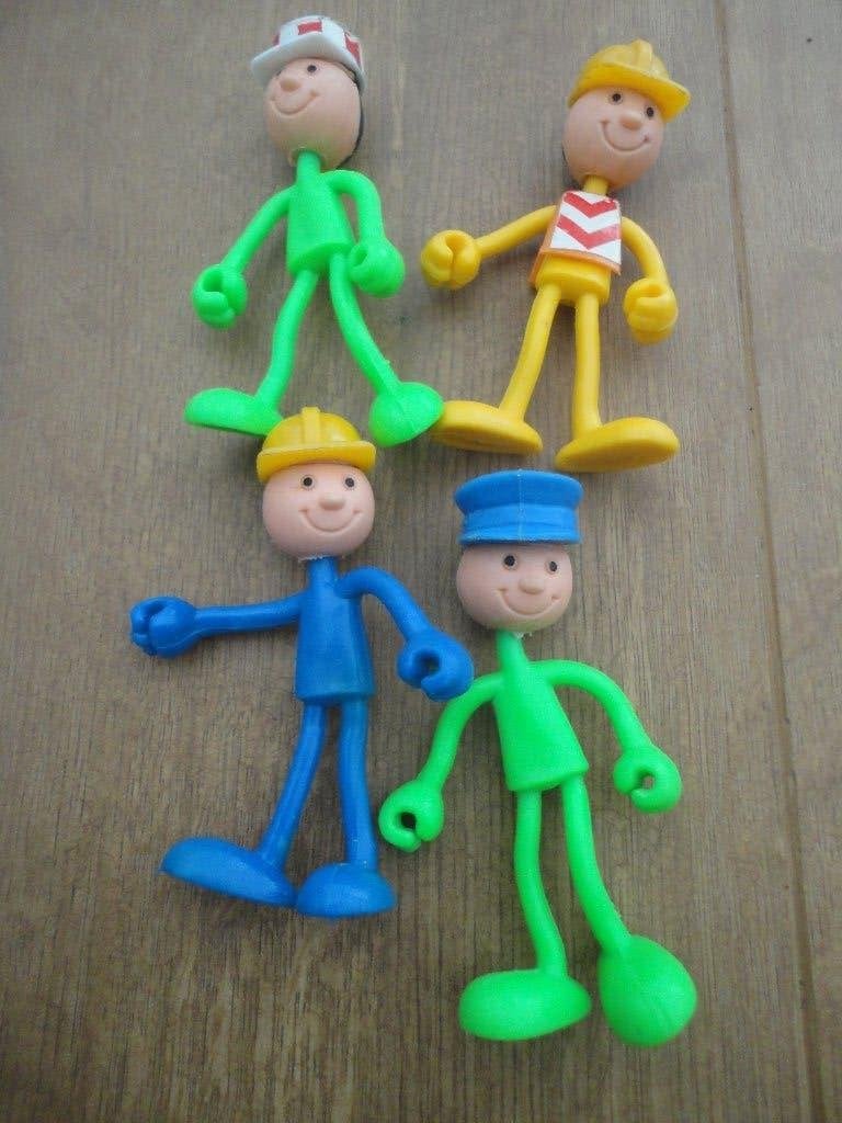 4 Retro Vintage buigbare poppetjes Brabo - jaren 70, Verzamelen, Ophalen of Verzenden, Overige typen