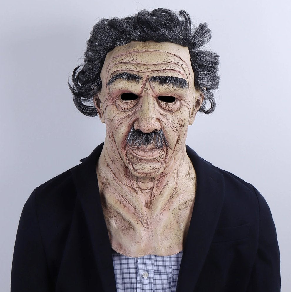 Oude Man Masker Horror Carnaval Bejaarde Opa Latex Mask, Verzenden, Nieuw, Feestartikel, Overige