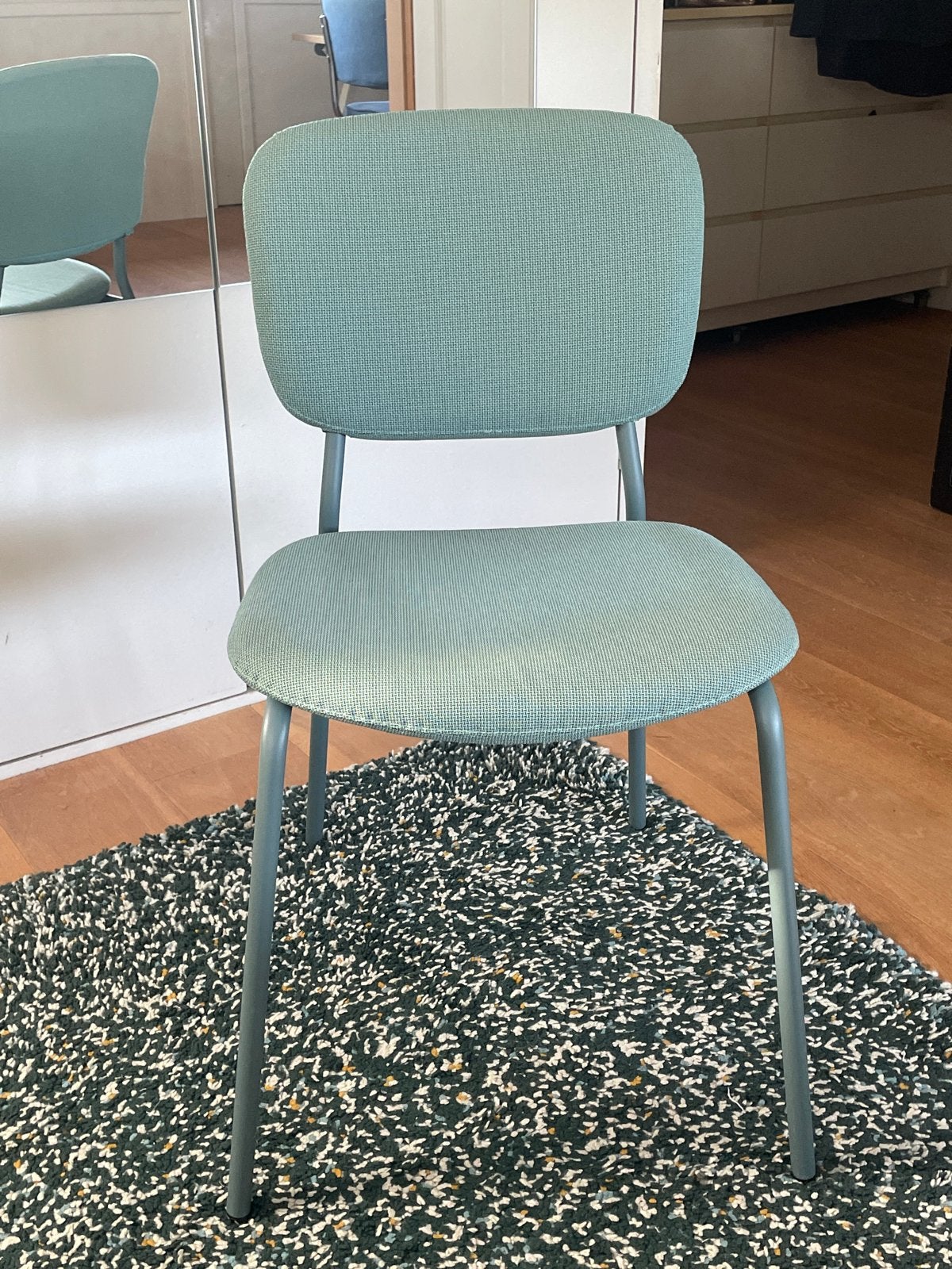 IKEA Karljan stoel - blauw, Huis en Inrichting, Stoelen, Ophalen, Blauw, Zo goed als nieuw, Metaal