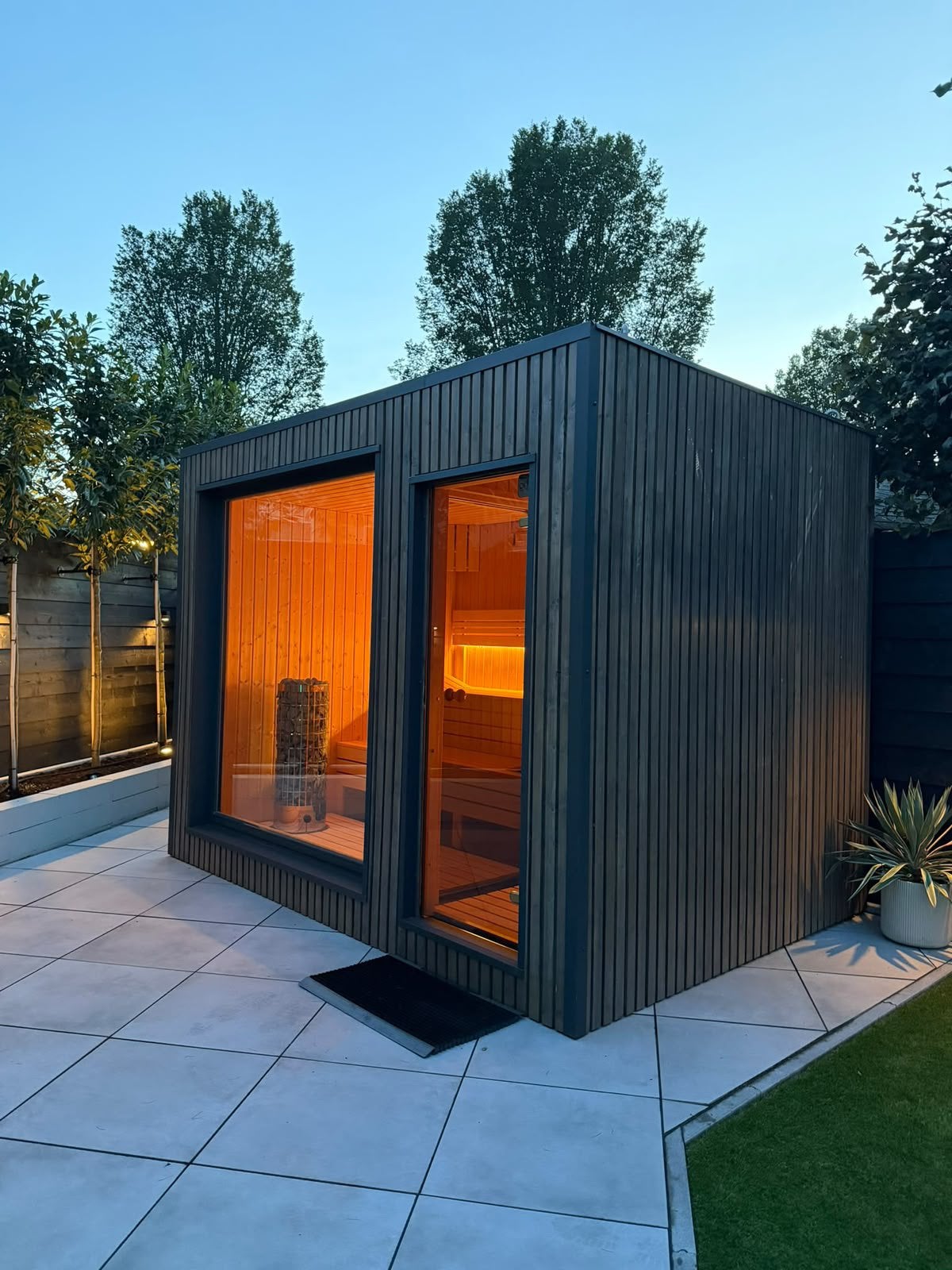 Luxe Moderne Stalen Buitensauna, Ophalen, Nieuw, Complete sauna