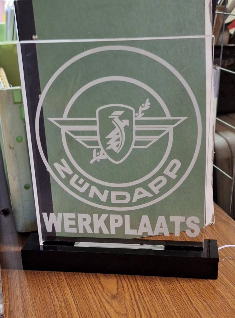 Selfmade lichtbakje van Zündapp werkplaats., ., Lichtbak of (neon) lamp, Ophalen of Verzenden, Zo goed als nieuw