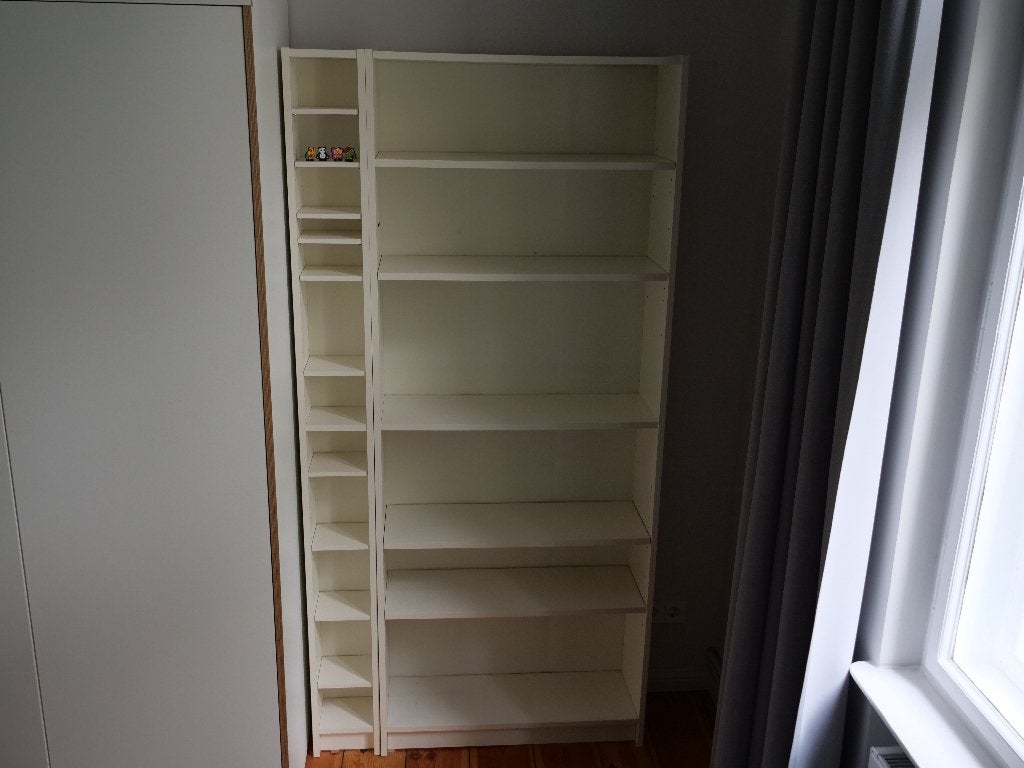 2 IKEA kasten: boeken en CD's, Ophalen, Met plank(en), Gebruikt, 50 tot 100 cm