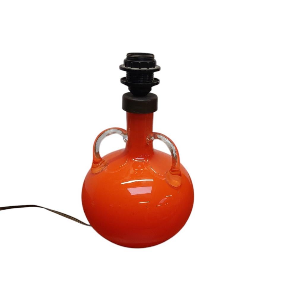 Vintage glazen lampvoet, tafellamp, Ophalen