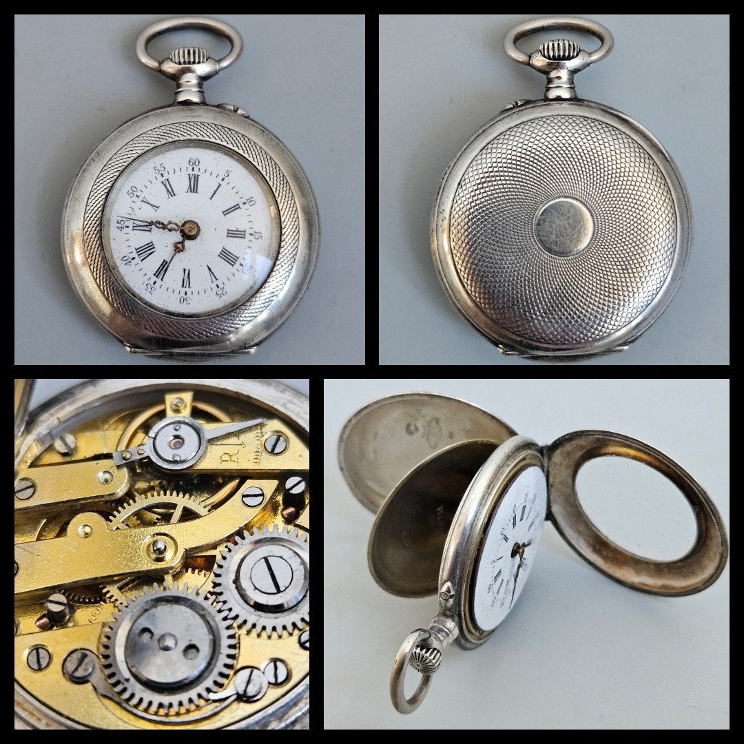antiek zilvereren dames zakhorloge,  loopt netjes, Ophalen of Verzenden, Zilver