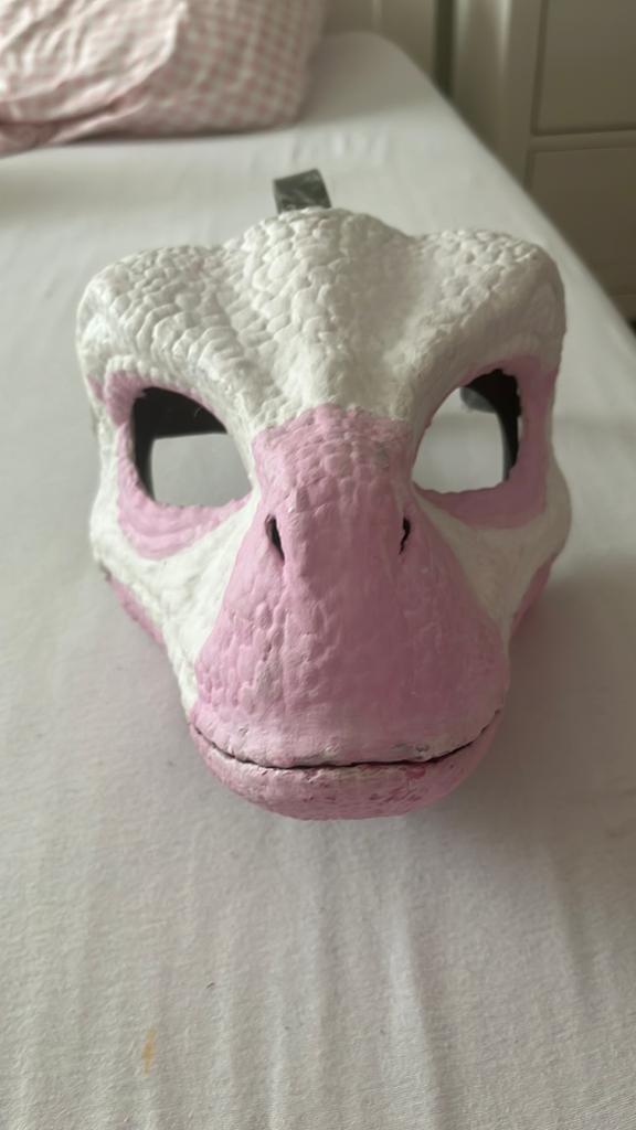 Fursuit masker dino masker jurrasic park, Ophalen of Verzenden, Gebruikt