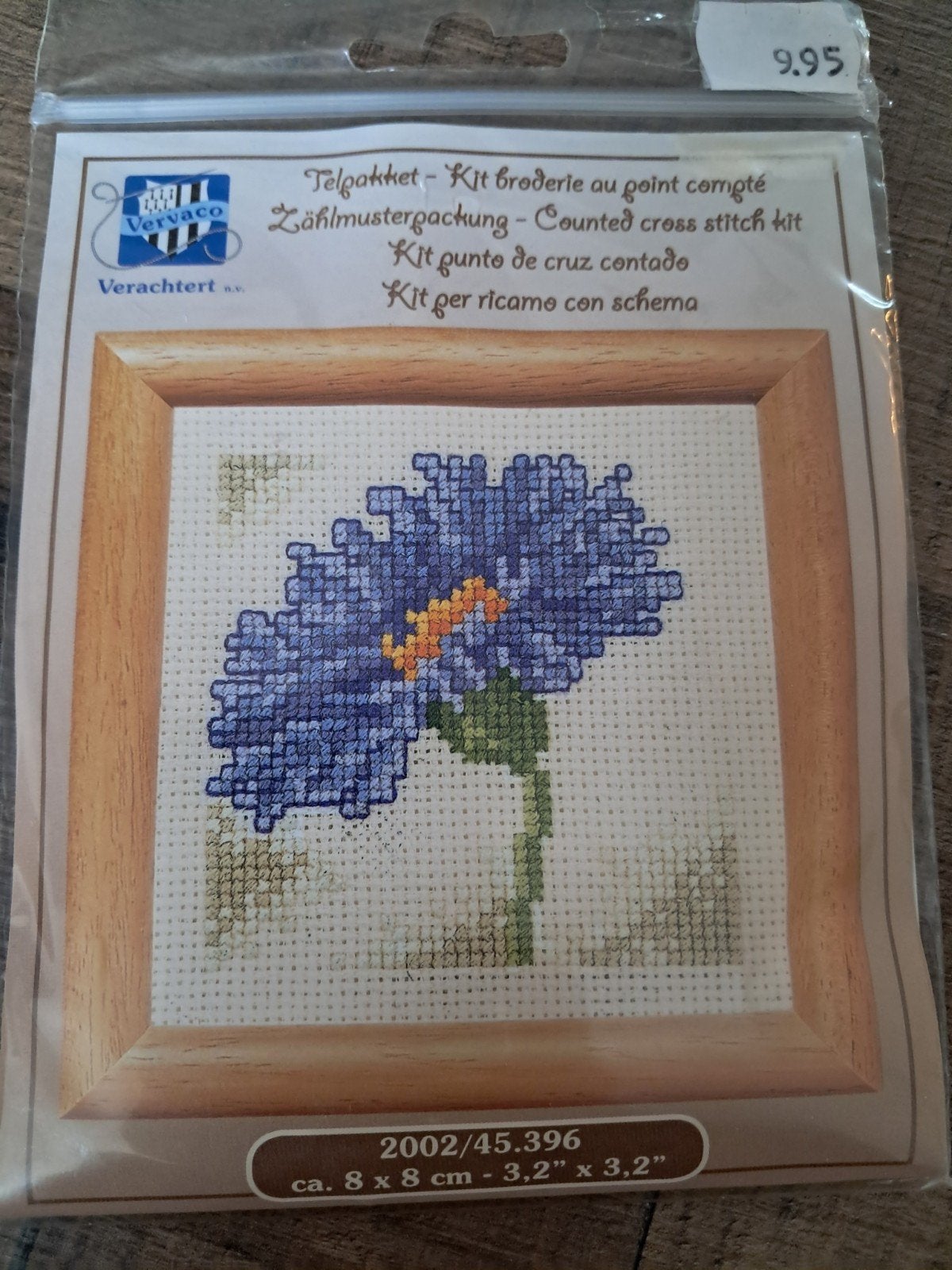 Borduurpakket Vervaaco - Gekruiste Steek Kit - Bloem, Ophalen of Verzenden, Nieuw, Handborduren, Borduurpakket