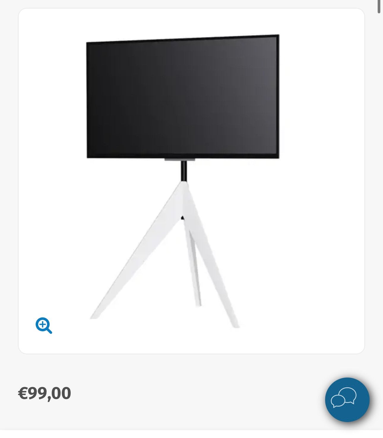 TV standaard XTRARM Argo Tripod Wit + Kabels verborgen, Ophalen, Nieuw