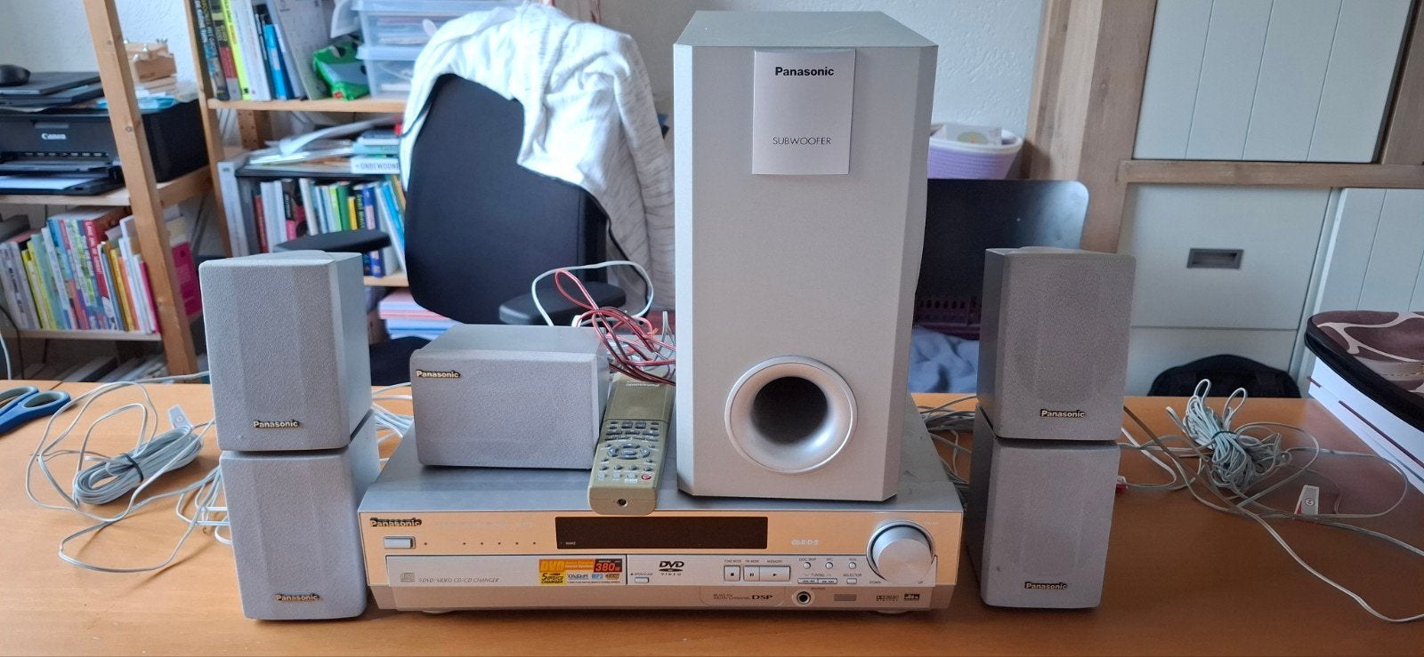 Panasonic Home Theater Systeem SA-HT75 met DVD-wisselaar, Audio, Tv en Foto, Ophalen, Panasonic, Dvd-speler, Gebruikt