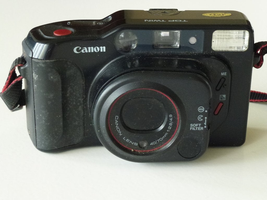 Canon Top Twin analoge camera, Audio, Tv en Foto, Fotocamera's Analoog, Ophalen of Verzenden, Gebruikt, Compact, Canon