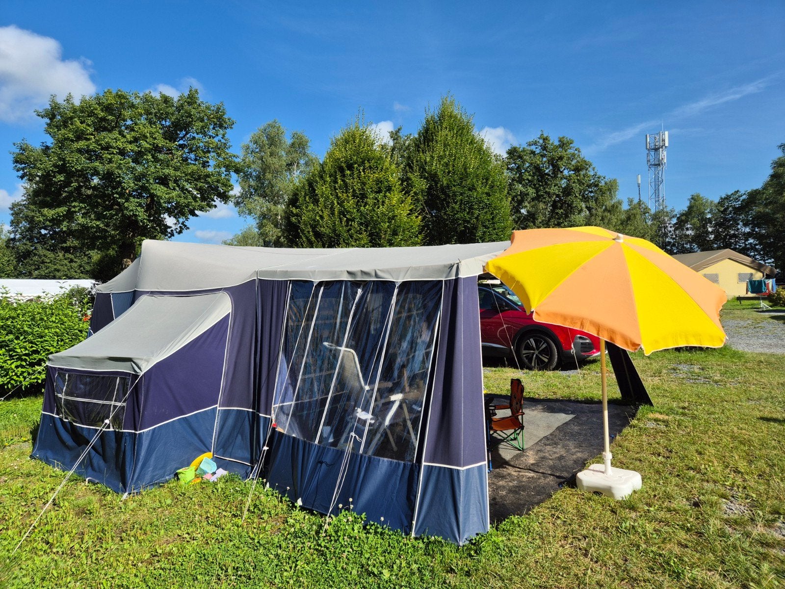 Complete Camp-Let Royal(fietsenrek, disselbak, kantelbeugel), Caravans en Kamperen, Vouwwagens, Blauw, Ophalen of Verzenden, Camp-Let