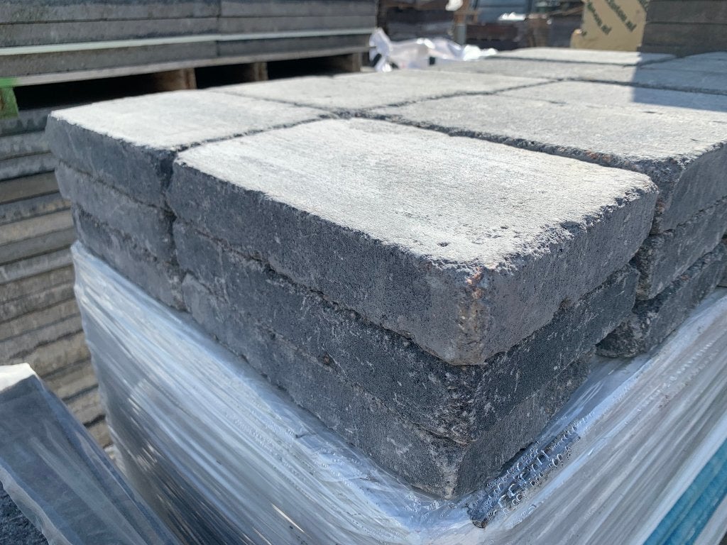 Trommelsteen 20x30x5 cm Abbeystone Grijs/Zwart - J&W 18, Ophalen, Nieuw, 10 m² of meer, Nvt