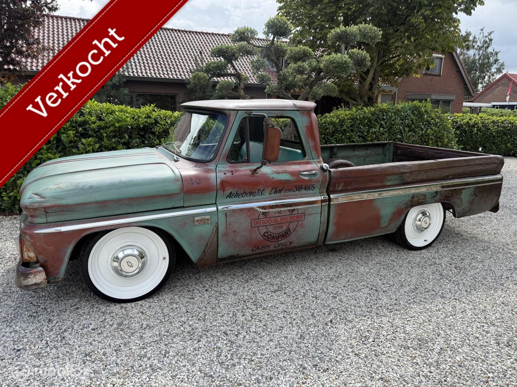 Chevrolet C10 V8 Automaat 1966 | Prachtpatina | Schijfremmen, Auto's, Automaat, 8 cilinders, SUV of Terreinwagen, 3 stoelen