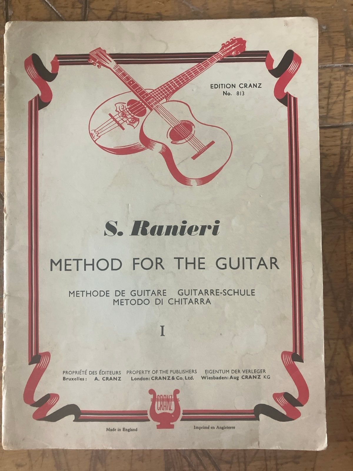 S. Ranieri: Methode voor Gitaar (Editie Cranz No. 813), Overige genres, Les of Cursus, Ophalen of Verzenden, Gitaar
