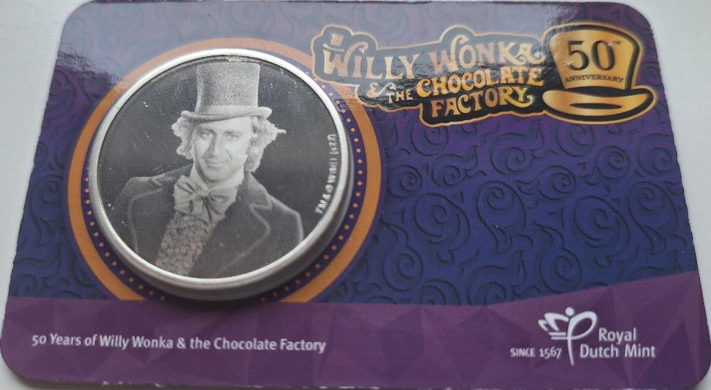 Coincard 2021 - Willy Wonka and the Choc. Fact. Penning - BU, Verzenden, Overige landen, Overige waardes, Setje