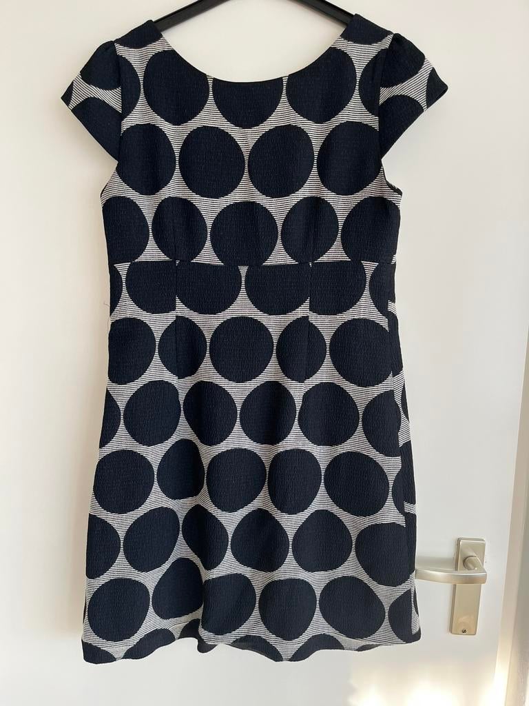 Steps jurk donkerblauw wit stippen maat 42, Kleding | Dames, Jurken, Gedragen, Maat 42/44 (L), Blauw, Boven de knie, Ophalen of Verzenden
