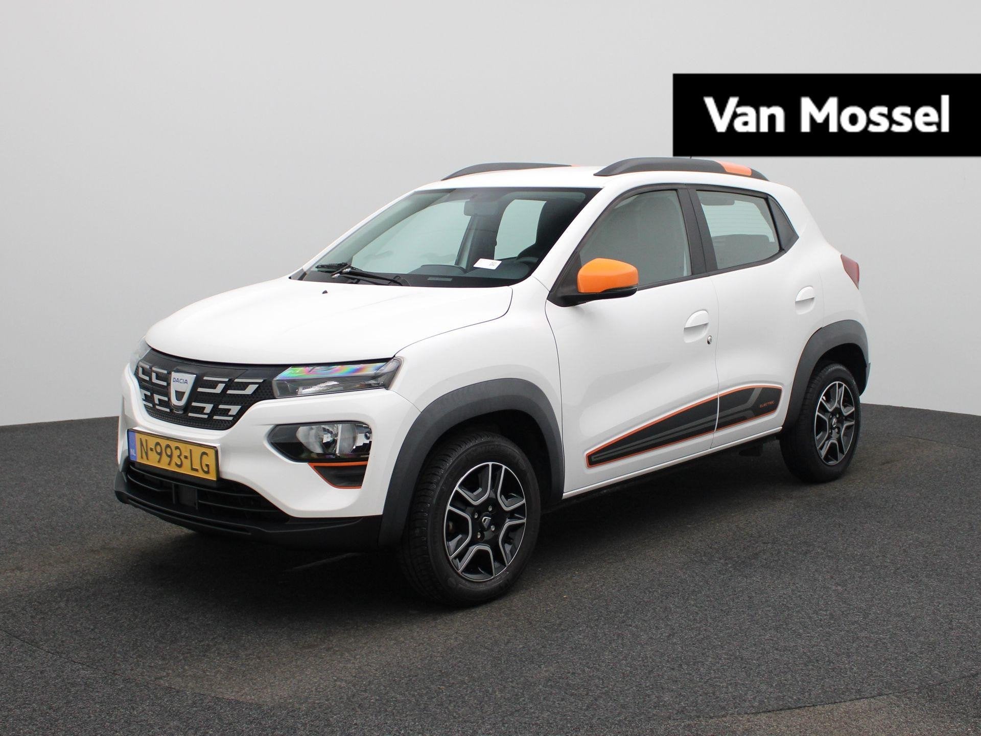 Dacia Spring Comfort Plus (Orange Pack) 27 kWh AUTOMAAT| WLT, Auto's, 12 maanden, Gebruikt, Parkeercamera, Leder en Stof