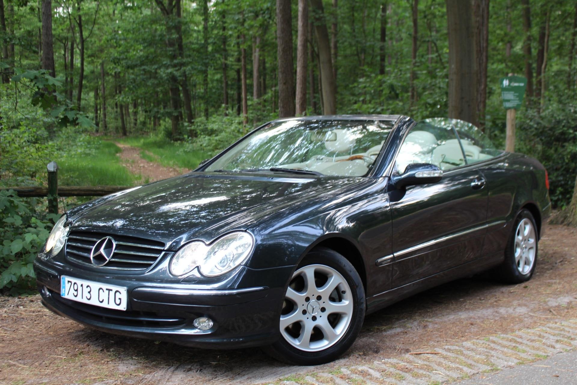 Mercedes-Benz CLK Cabrio 200 K. Elegance LEUKE ORIGINELE AUT, Voorwielaandrijving, Stof, Gebruikt, Cabriolet